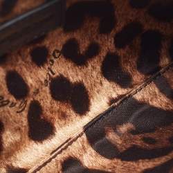 Pre Owned Dolce & Gabbana Black Quilted Leather Logo Pochette Bag