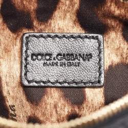 Pre Owned Dolce & Gabbana Black Quilted Leather Logo Pochette Bag