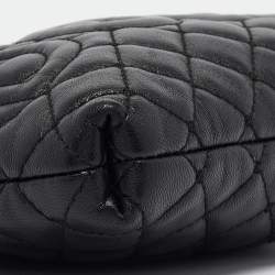 Pre Owned Dolce & Gabbana Black Quilted Leather Logo Pochette Bag