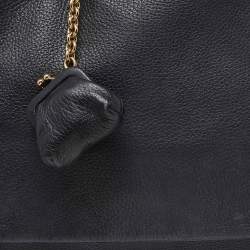 Pre Owned Dolce & Gabbana Black Soft Leather Miss Sicily Top Handle Bag