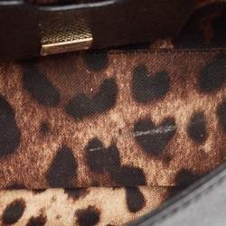 Pre Owned Dolce & Gabbana Black Leather Small Miss Sicily Top Handle Bag