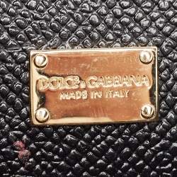 Pre Owned Dolce & Gabbana Black Leather Small Miss Sicily Top Handle Bag