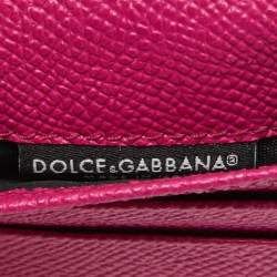 Pre Owned Dolce & Gabbana Blue Watersnake Leather Logo Trifold Wallet