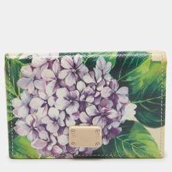 Dolce & Gabbana Multicolor Floral Print Leather Card Case