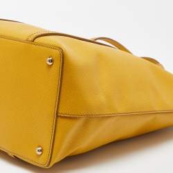 Pre Owned Dolce & Gabbana Yellow Leather Miss Escape Shopper Tote