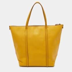 Pre Owned Dolce & Gabbana Yellow Leather Miss Escape Shopper Tote