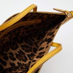 Pre Owned Dolce & Gabbana Yellow Leather Miss Escape Shopper Tote
