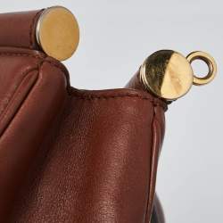Pre Owned Dolce & Gabbana Brown Leather Miss Sicily Tote