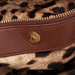 Pre Owned Dolce & Gabbana Brown Leather Miss Sicily Tote