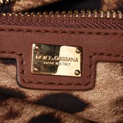 Pre Owned Dolce & Gabbana Brown Leather Miss Sicily Tote
