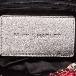 Pre Owned Dolce & Gabbana Pink/Silver Sequins Miss Charles Shoulder Bag