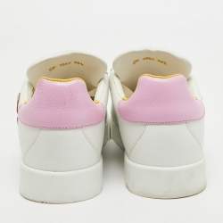 Pre Owned Dolce & Gabbana Two Tone Leather Portofino Sneakers Size 39.5