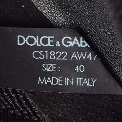 Pre Owned Dolce & Gabbana Black Fabric Sorrento Sneakers Size 40