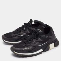 Pre Owned Dolce & Gabbana Black Fabric Sorrento Sneakers Size 40