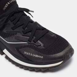 Pre Owned Dolce & Gabbana Black Fabric Sorrento Sneakers Size 40