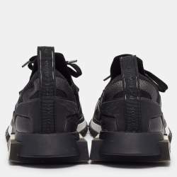 Pre Owned Dolce & Gabbana Black Fabric Sorrento Sneakers Size 40