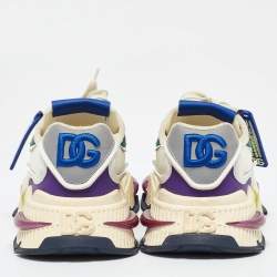 Pre Owned Dolce & Gabbana Multicolor Suede and Nylon Airmaster Low Top Sneakers Size 39.5