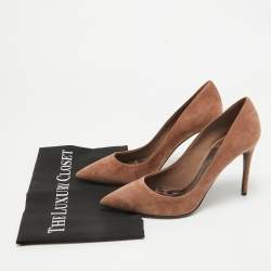 Pre Owned Dolce & Gabbana Brown Suede Pointed Toe Pumps Size 39