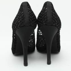 Pre Owned Dolce & Gabbana Black Crochet Pumps Size 39