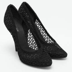 Pre Owned Dolce & Gabbana Black Crochet Pumps Size 39
