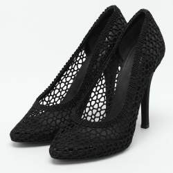Pre Owned Dolce & Gabbana Black Crochet Pumps Size 39