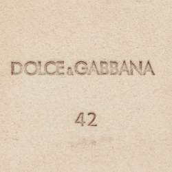 مملوكة مسبقًا Dolce & Gabbana Brown Leather DG Millennials Flat Sandals Size 42