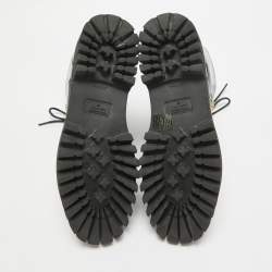 Pre Owned Dolce & Gabbana Black Leather Combat Boots Size 39