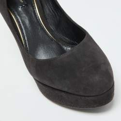 Dolce & Gabbana Black Suede Platform Pumps Size 39.5