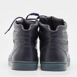 Pre Owned Dolce & Gabbana Navy Blue Leather High Top Sneakers Size 42