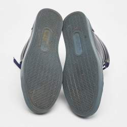 Pre Owned Dolce & Gabbana Navy Blue Leather High Top Sneakers Size 42