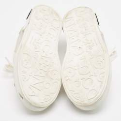 Dolce & Gabbana White Leather and Mesh Low Top Sneakers Size 37.5