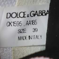 Pre Owned Dolce & Gabbana Pink Knit Fabric Sorrento Slip On Sneakers Size 39