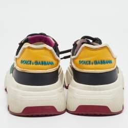 Dolce & Gabbana Multicolor Nylon And Leather Daymaster Low Top Sneakers Size 40