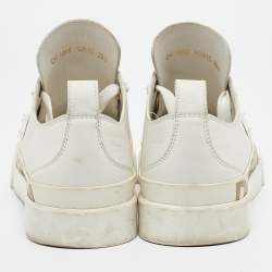 Dolce & Gabbana White Leather Portofino Low Top Sneakers Size 39.5