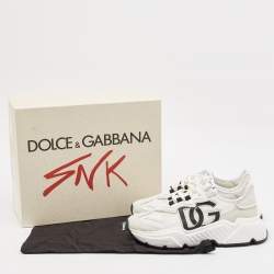 Pre Owned Dolce & Gabbana White Suede and Nylon Daymaster Sneakers Size 40