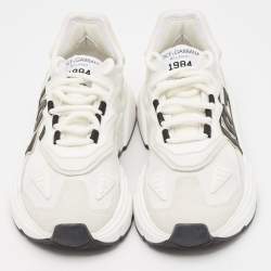 Pre Owned Dolce & Gabbana White Suede and Nylon Daymaster Sneakers Size 40