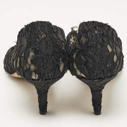 Dolce & Gabbana Black Lace Bellucci Pumps Size 38.5