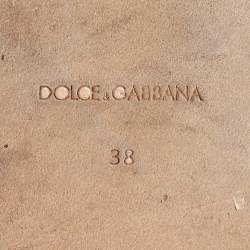 Dolce & Gabbana Black Brocade Fabric Jackie Smoking Slippers Size 38