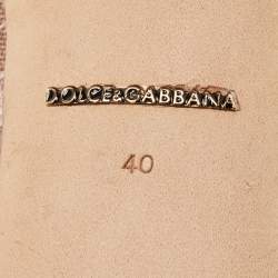 Pre Owned Dolce & Gabbana Light Purple Lace Crystal Embellished Bellucci Pumps Size 40