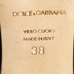 Pre Owned Dolce & Gabbana Black Velvet Mary Jane Pumps Size 38