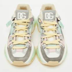 Pre Owned Dolce & Gabbana Multicolor Suede and Nylon Airmaster Low Top Sneakers Size 38