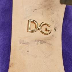 Dolce & Gabbana Purple Suede Buckle Pointed Toe  Pumps Size 38