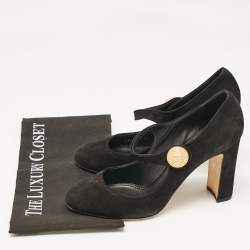 Dolce & Gabbana Black Suede Vally Mary Jane Pumps Size 41