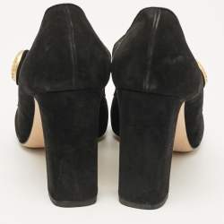 Dolce & Gabbana Black Suede Vally Mary Jane Pumps Size 41