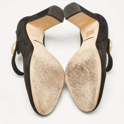 Dolce & Gabbana Black Suede Vally Mary Jane Pumps Size 41