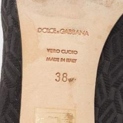 مملوكة مسبقًا Dolce & Gabbana Black Fabric Crystal Embellished Pumps Size 38
