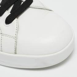 Pre Owned Dolce & Gabbana White Leather Portofino Low Top Sneakers Size 38
