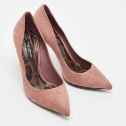 Dolce & Gabbana Old Rose Pink Suede Pointed Toe Pumps Size 35