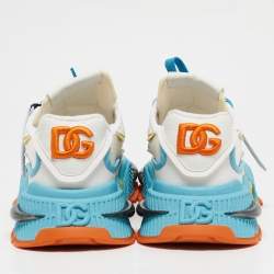 Dolce & Gabbana Multicolor Neoprene and Suede Airmaster Sneakers Size 40