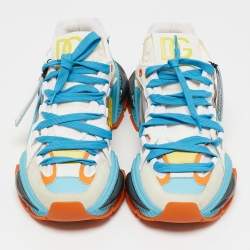 Dolce & Gabbana Multicolor Neoprene and Suede Airmaster Sneakers Size 40